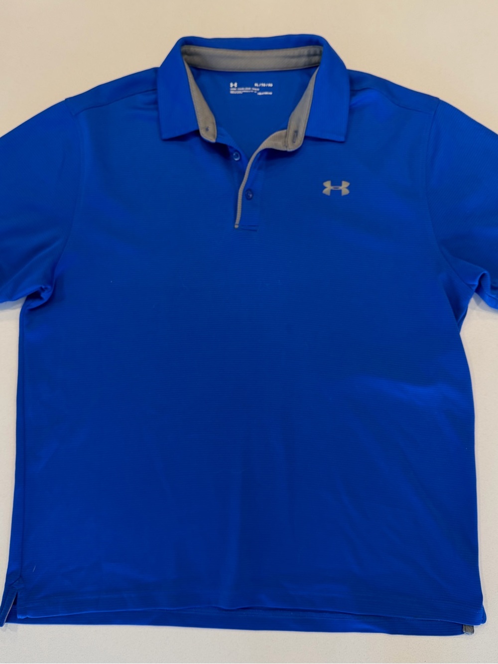 Under Armour Men’s Royal Blue Polo with Gray Trim